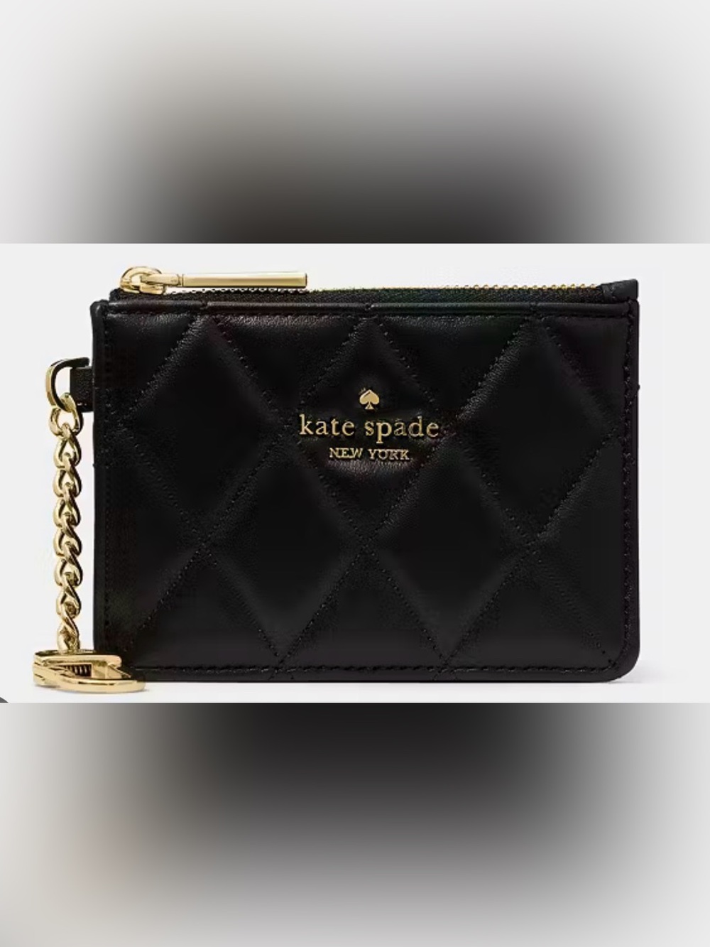 ♠️kate spade♠️ Black Quilted Wristlet Wallet
